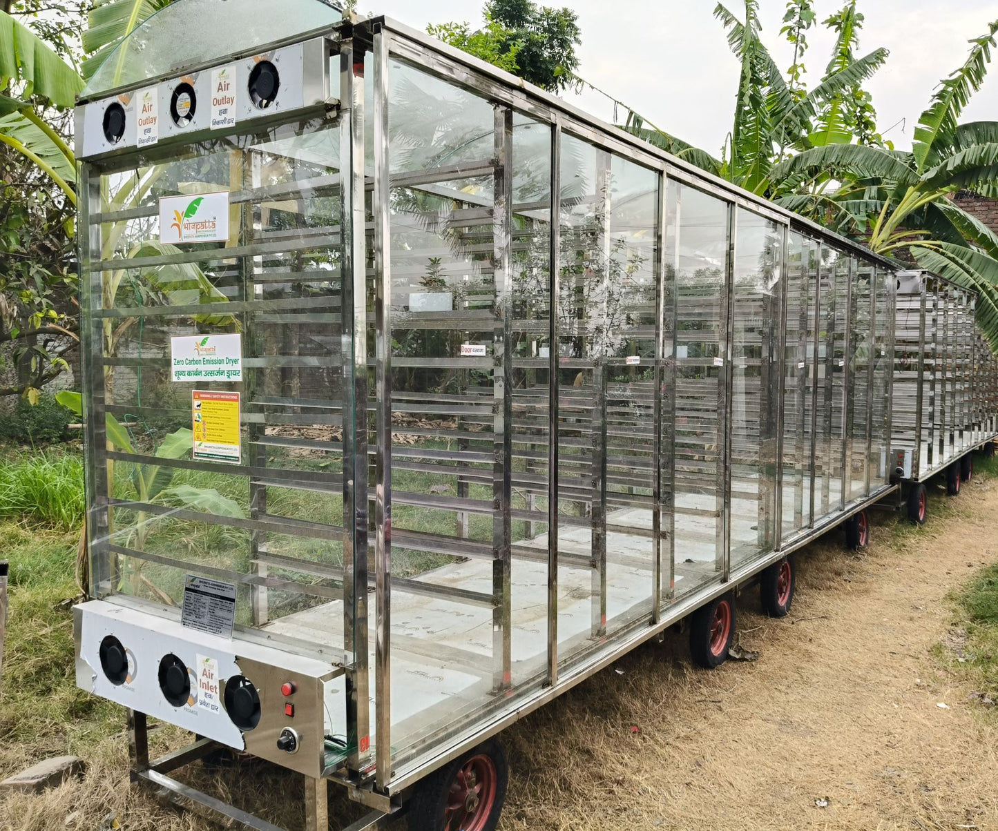 Bhojpatta Pragati-G1000H Hybrid Grain Solar Dryer – 1000 KG Capacity
